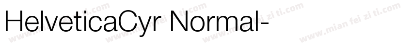 HelveticaCyr Normal字体转换
